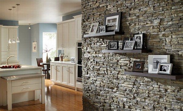 Stone Wall in A Kitchen for a Kitchen Redesign