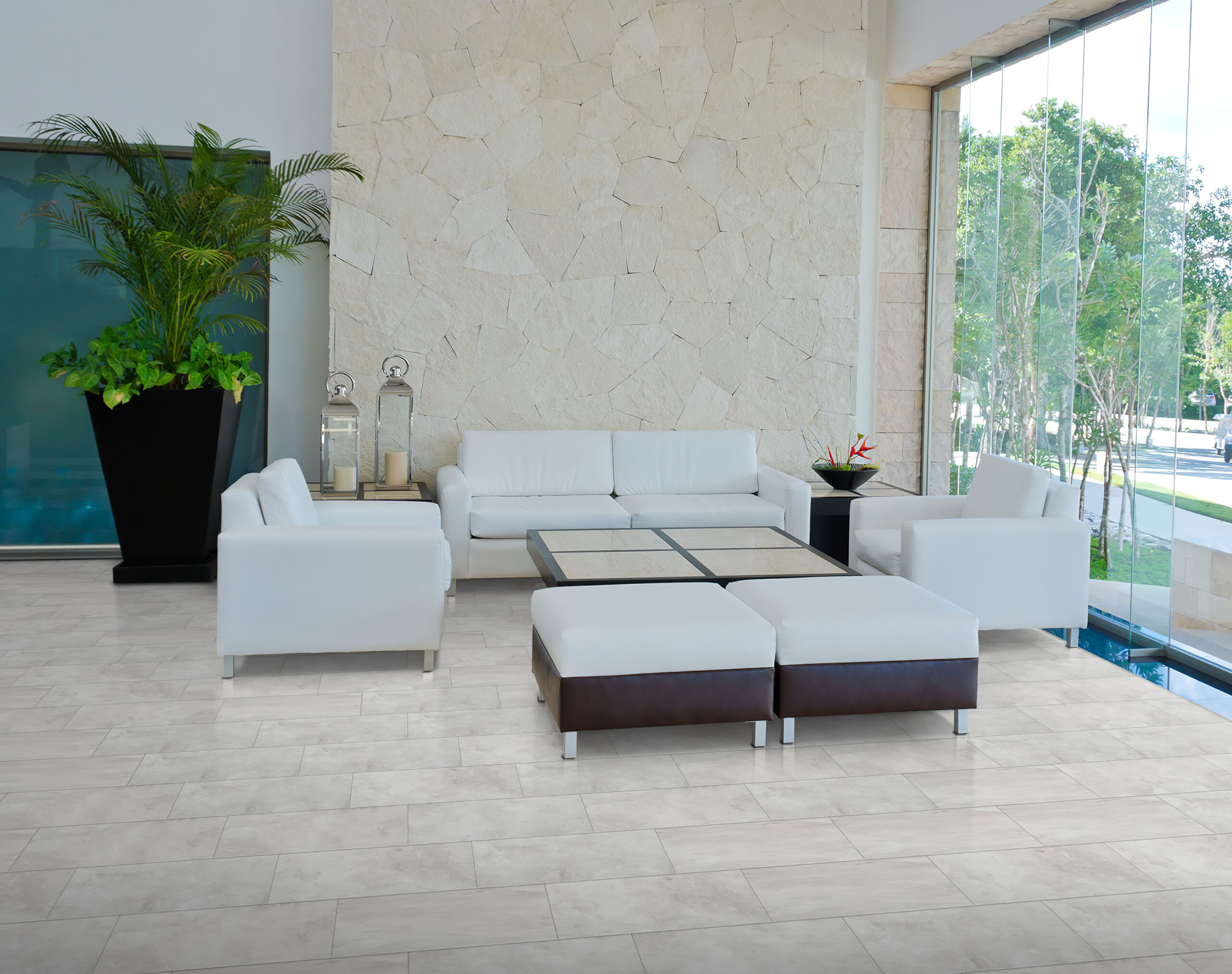 Living Area with TORLYS RigidTile Firm Premier Vinyl flooring in Capri