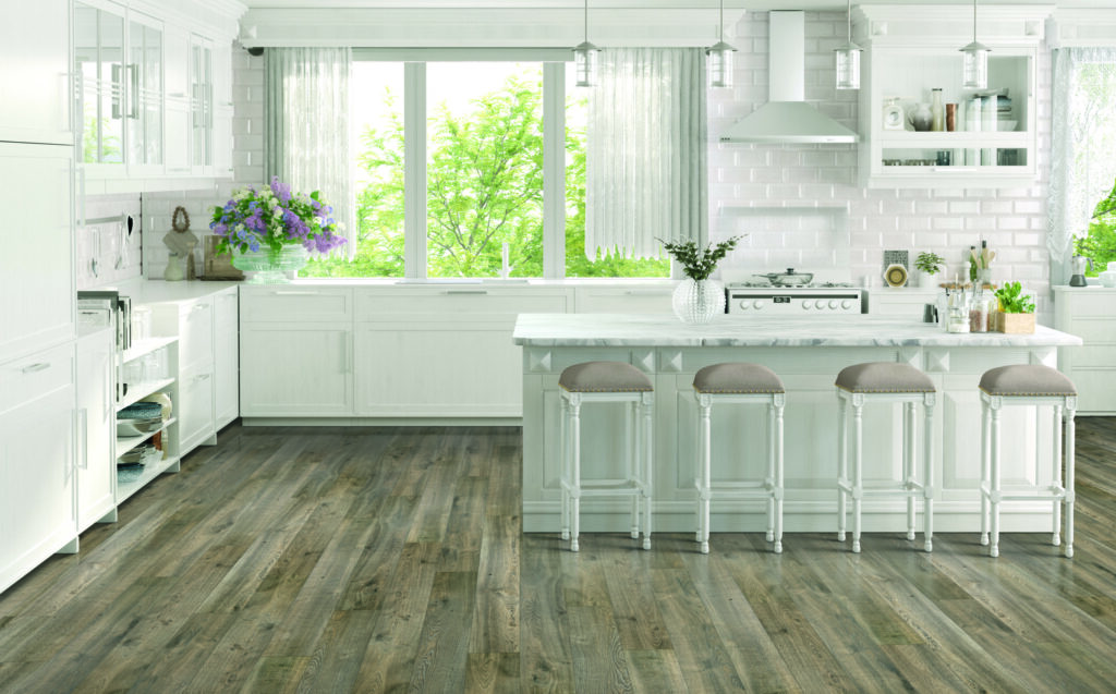 Kitchen with Provision laminate floors in Tipton Oak