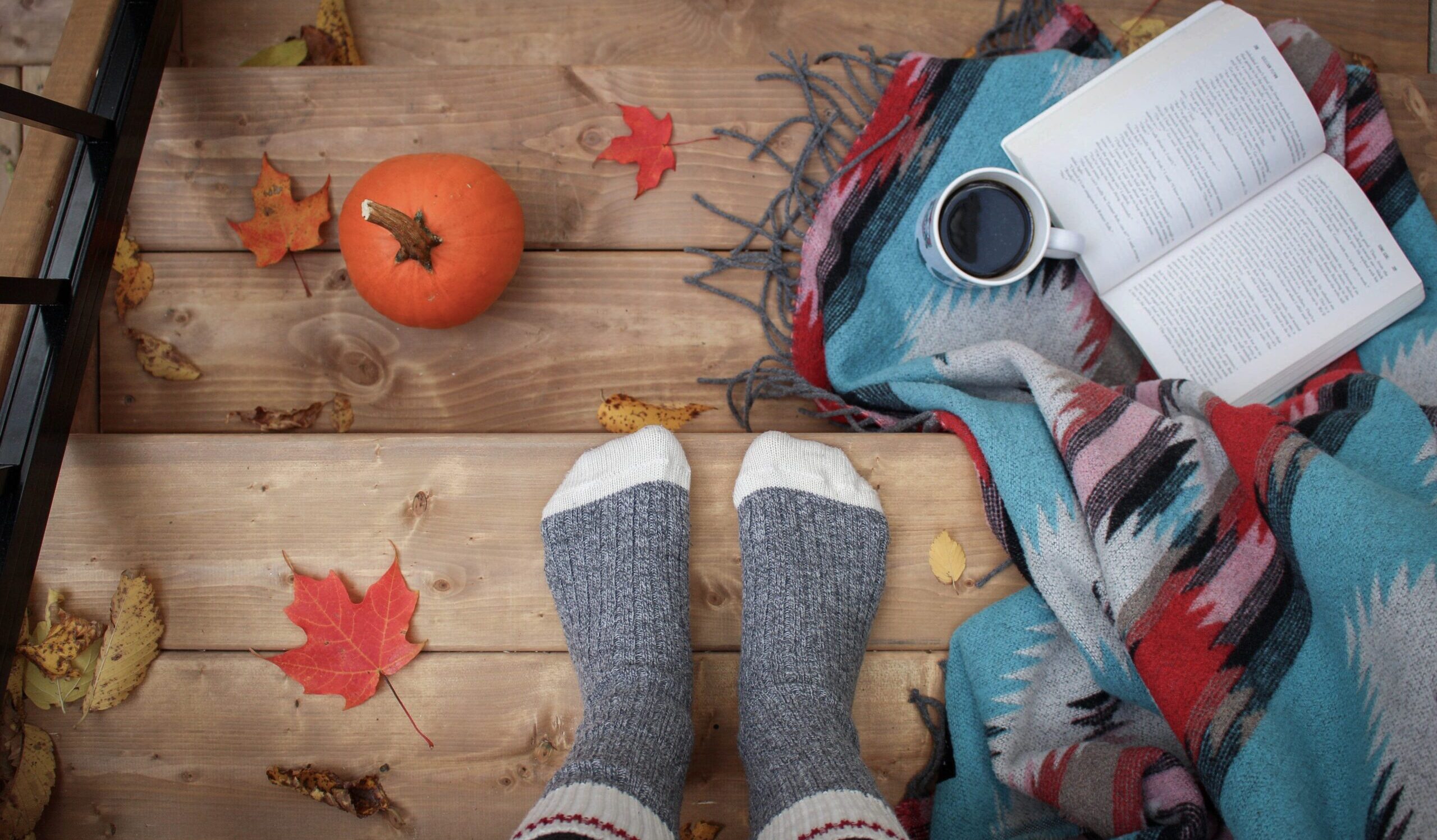 Standing on floors with autumnal decor