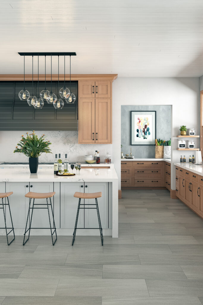 Kitchen with RigidTile Firm Designer floors in Allure Beige