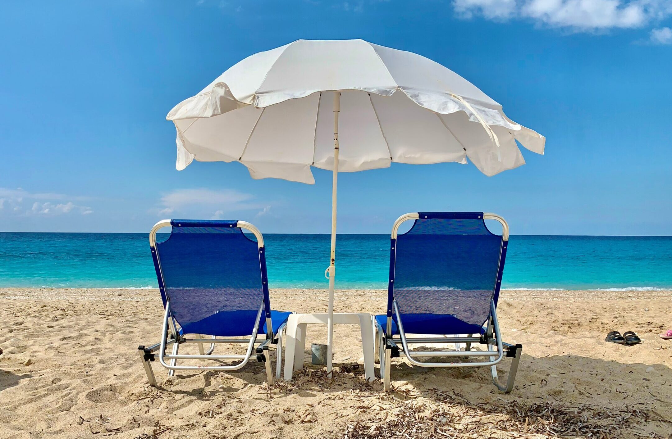 Two chairs at the beach